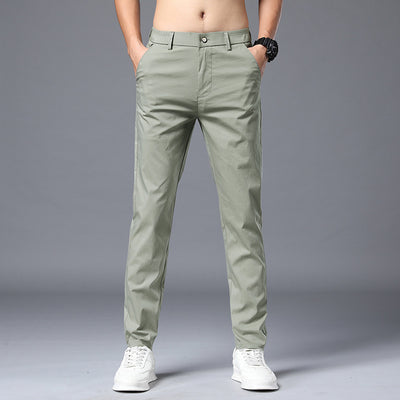 Pantalones Casuales Rectos Holgados de Seda Helada para Hombre - Image 8