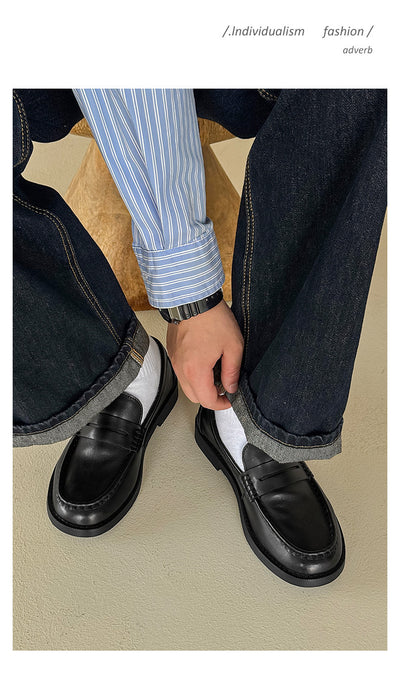 Zapatos Casuales Retro de Negocios para Hombre - Diseño Versátil sin Cordones - Image 13