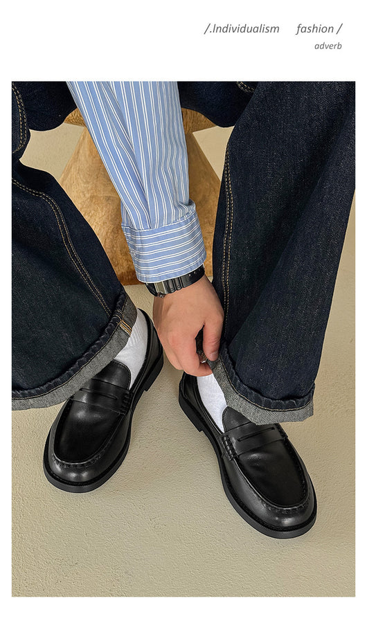 Zapatos Casuales Retro de Negocios para Hombre - Diseño Versátil sin Cordones - Image 13