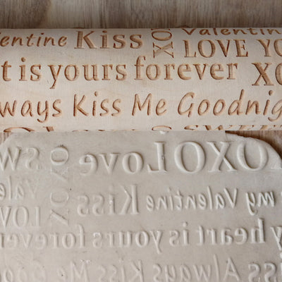 Rodillo para Galletas con Letras de Madera Grabadas para San Valentín - Image 8