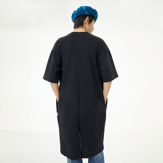 Remera Larga Tipo Falda Oversize de Algodón Slub - Image 10