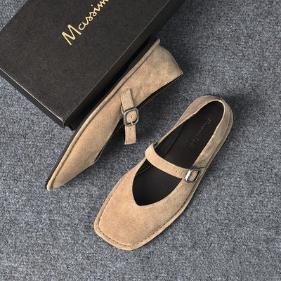 Zapatos de Cuero Auténtico con Punta Cuadrada - Cómodos y Versátiles - Image 7