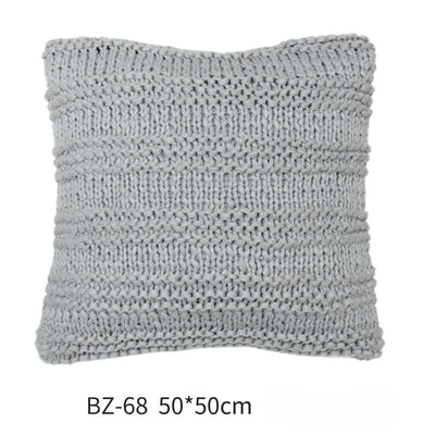 Almohada de Lana Artesanal Estilo Nórdico Moderno con Funda de Cuero Sintético - Image 10