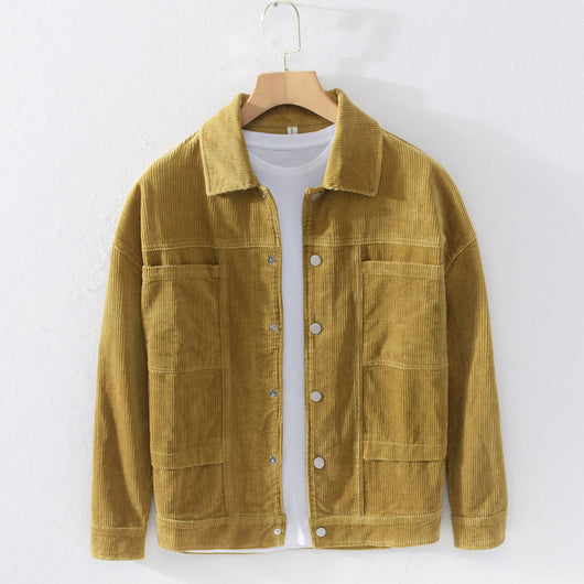 Chaqueta de Pana Gruesa Casual de Manga Larga - Image 9