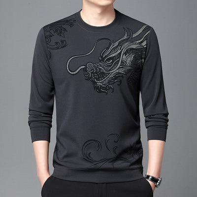 Playera Casual de Cuello Redondo con Textura Flocking para Hombre - Image 10