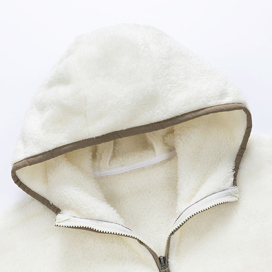 Pijama Cardigan Talla Grande en Coral Fleece Grueso y Suave - Image 2