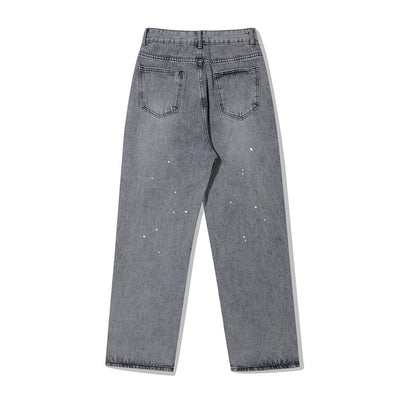 Jeans Azul Lavado con Bordado de Calavera para Hombre - Image 19