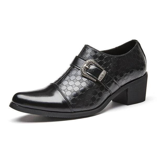Zapatos Casuales de Cuero Cubano con Diseño Piel de Serpiente para Hombre - Image 6