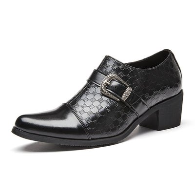 Zapatos Casuales de Cuero Cubano con Diseño Piel de Serpiente para Hombre - Image 6