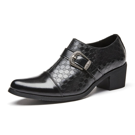 Zapatos Casuales de Cuero Cubano con Diseño Piel de Serpiente para Hombre - Image 6