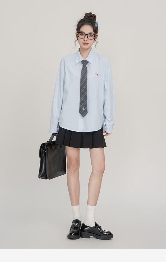 Blusa Suelta de Algodón con Bordado de Cachorro para Mujer - Image 10