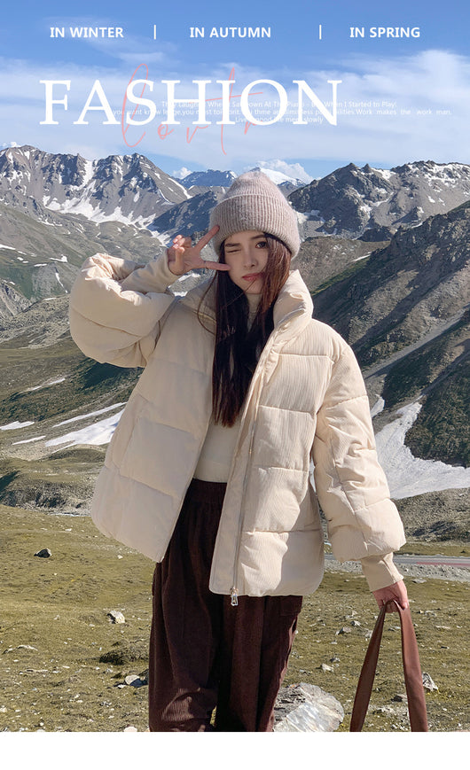 Abrigo Corto Acolchado Suelto Estilo Coreano - Chaqueta de Algodón para Mujer - Image 9