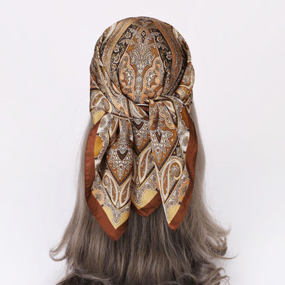 Pañuelo de Seda Estampado - Accesorio de Moda Versátil - Image 10