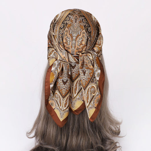 Pañuelo de Seda Estampado - Accesorio de Moda Versátil - Image 10