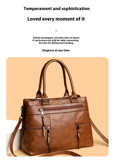 Bolso Mensajero de Cuero Suave - Cartera Ejecutiva para Commuter - Image 18