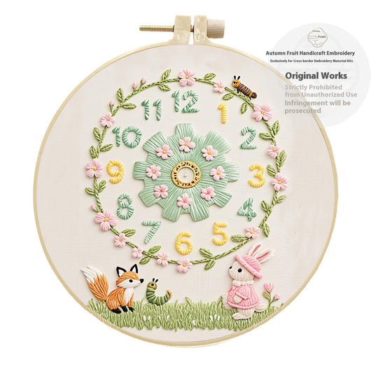 Kit DIY Reloj Decorativo con Bordado - Manualidad Creativa Hecha a Mano - Image 2