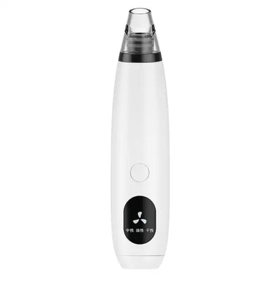 White blackhead vacuum remover with rose gold accents, clear suction head, and control buttons for strong, normal, and soothe modes. - Image 6