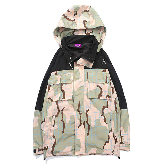 Chaqueta Casual de Patchwork Camuflado con Múltiples Bolsillos - Image 3