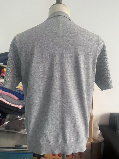 Camisa Tejida Casual para Hombre - Manga Corta Perfecta para Verano - Image 8