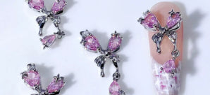 Accesorios de Nail Art en Circonita - Diseños Arco, Corazón, Luna e Irregular - Image 27