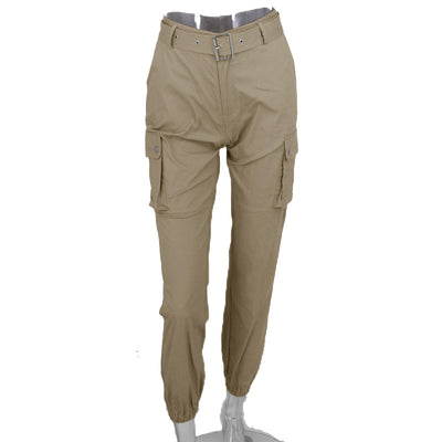 Pantalón Cargo Ajustado de Talle Alto con Puños Ceñidos - Image 15
