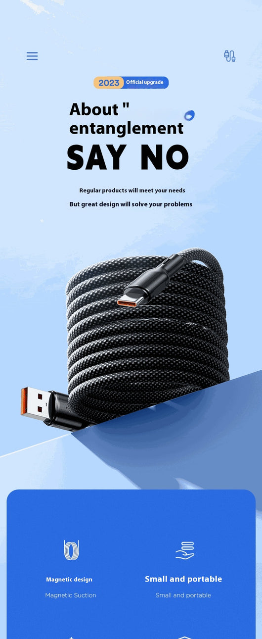 Soporte Magnético con Cable de Datos Portátil Magic Rope - Image 20