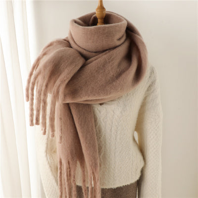 Bufanda Larga de Invierno con Borlas - Abrigo Versátil y Cálido - Image 49