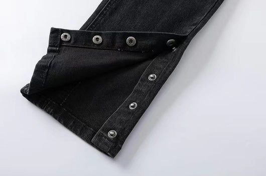 Pantalones Vaqueros Hip Hop Desgastados con Zipper - Image 4