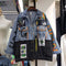 Cardigan Denim Largo con Costuras Artesanales - Chaqueta de Moda