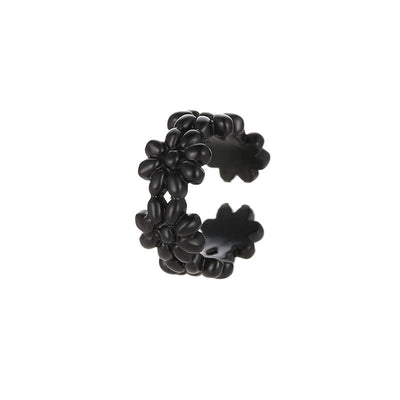 Aretes Curvos de Margarita Pequeña sin Perforación - Image 11