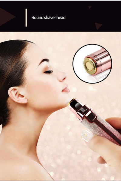 Depiladora Eléctrica Compacta con Diseño de Labial y Perfilador de Cejas Automático - Image 25
