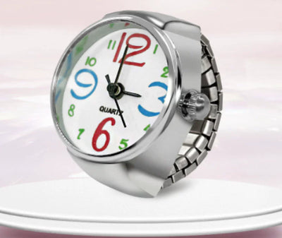 Anillo Reloj Unisex Caja de Aleación Plateada - Image 8