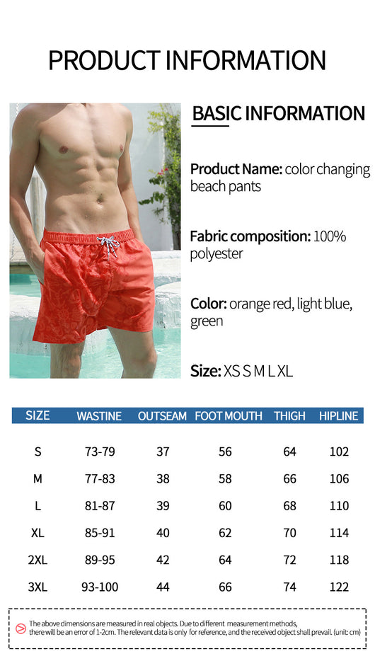 Shorts de Baño Hombre Talla Grande con Estampado Mágico Cambio de Color - Image 13