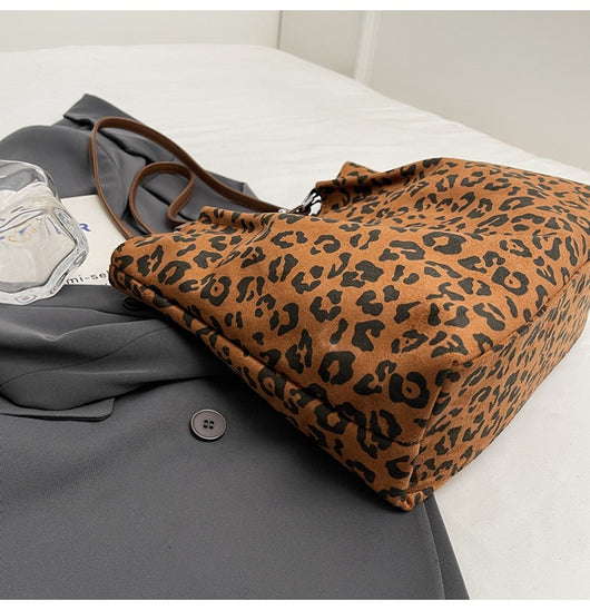 Bolsa Grande de Lona con Estampado de Leopardo para Hombro - Image 19