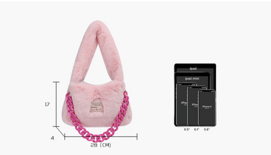 Bolsa Bandolera de Textura Suave en Acrílico con Cadena - Image 13