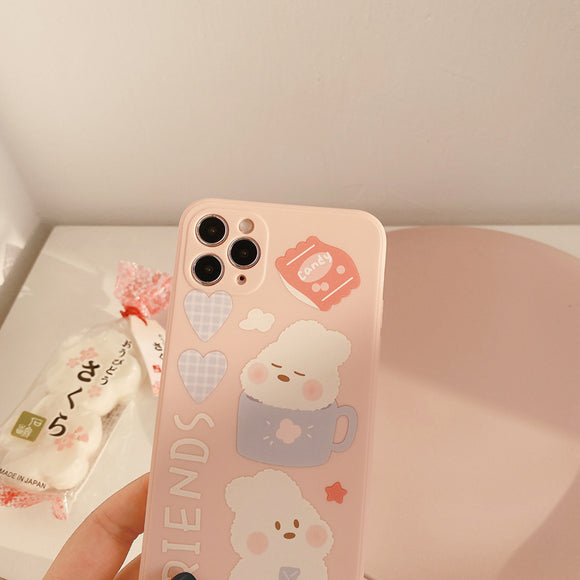 Funda para iPhone Compatible con Apple, Diseño Cubo Rubik Conejo, Acabado Mate Suave