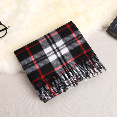 Bufanda Reversible de Cuadros Clásica para Otoño e Invierno - Unisex con Terciopelo Suave - Image 13