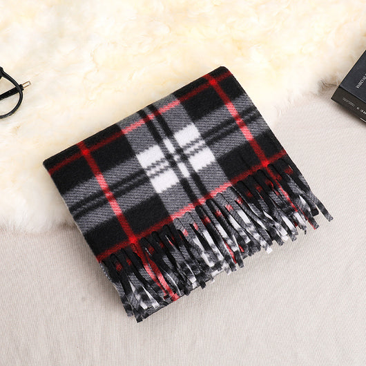 Bufanda Reversible de Cuadros Clásica para Otoño e Invierno - Unisex con Terciopelo Suave - Image 13
