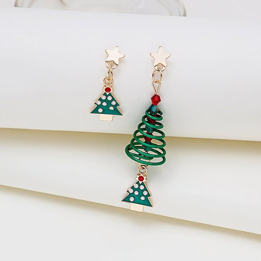 Aretes Espiral Asimétrica Navideña - Diseño Moderno y Elegante - Image 18