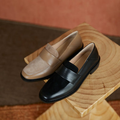 Mocasines Retro de Cuero Suave para Mujer con Costura Artesanal - Image 5