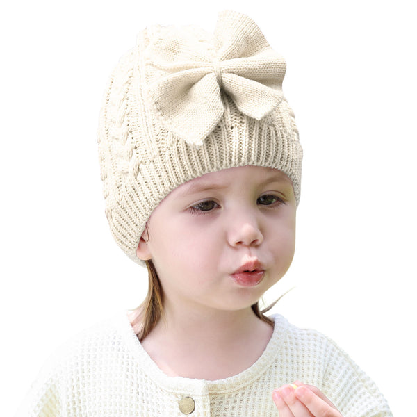 Gorro Tejido Jacquard de Lana Pura Color Liso Estilo Europeo