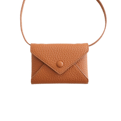 Bolso Bandolera Minimalista de Cuero Genuino - Cartera Sobre Compacta - Image 7