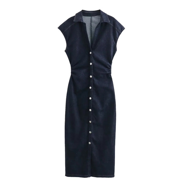 Vestido Camisero Denim para Mujer - Image 5