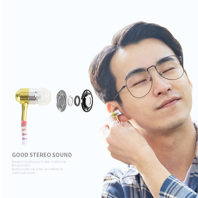 Auriculares Metálicos con Micrófono y Luz Fluorescente