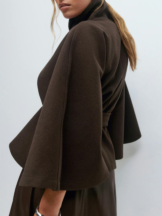 Abrigo Gabardina Cuello Alto Mujer - Diseño Minimalista - Image 19
