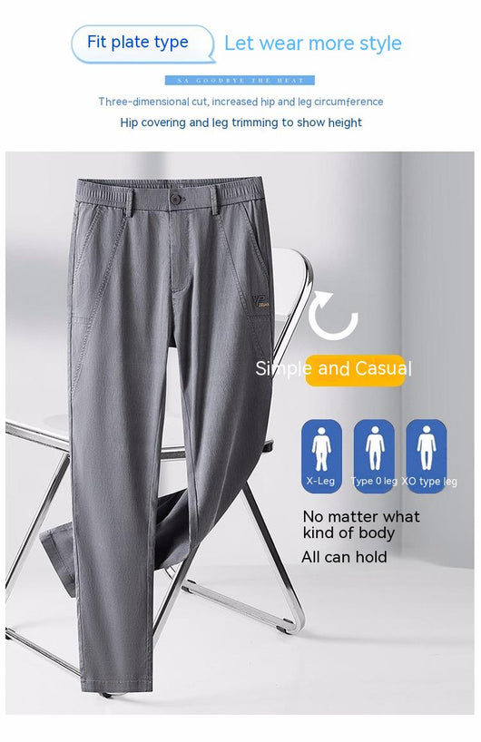 Pantalones Rectos Slim Fit en Tencel para Hombre - Image 2