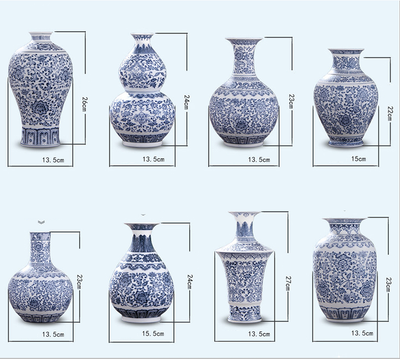 Jarrón Clásico de Cerámica Azul y Blanco - Ornamento Artesanal - Image 14