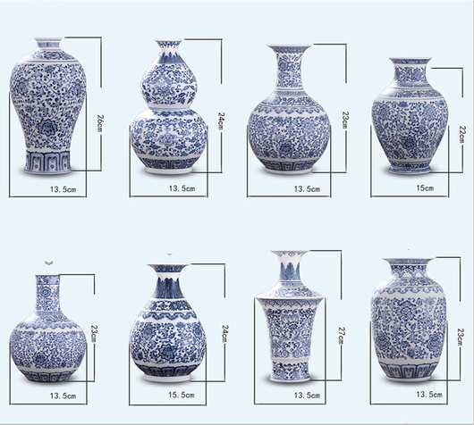 Jarrón Clásico de Cerámica Azul y Blanco - Ornamento Artesanal - Image 14