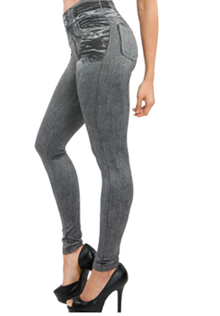Leggings de Mezclilla con Corsé Falso y Bolsillos - Image 6