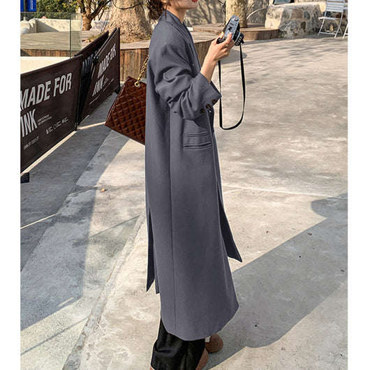 Gabardina Larga Clásica para Mujer - Abrigo Elegante Estilo Británico - Image 4